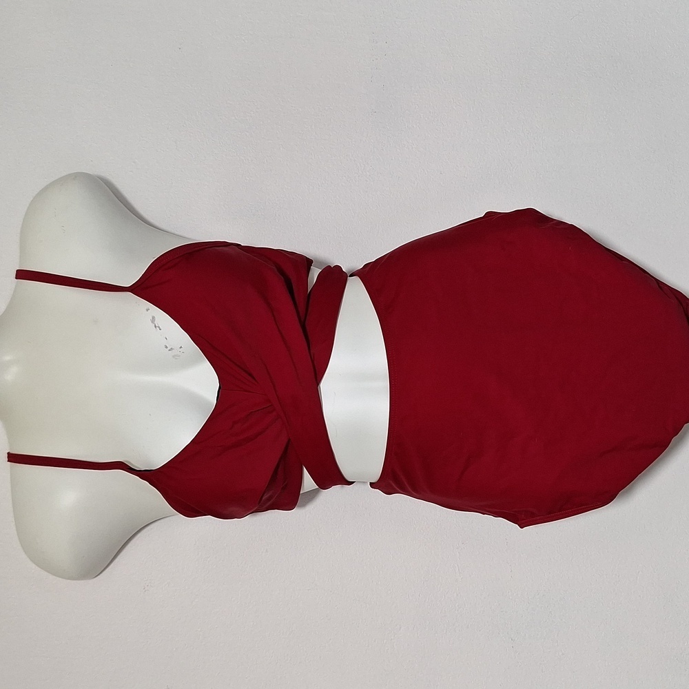 Summer Mae Maternity Bikini Set High Waist Red